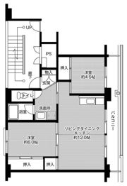 ビレッジハウスいなつき2号棟の間取り画像