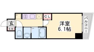 エステムコート神戸元町Ⅱブリーズの間取り画像