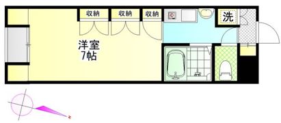 K2フラットの間取り画像