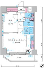 GENOVIA三ノ輪Ⅲskygardenの間取り画像