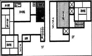 花牟禮貸家の間取り画像