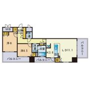 ラクレイス西新の間取り画像