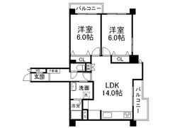 万葉ハイツ灘の間取り画像