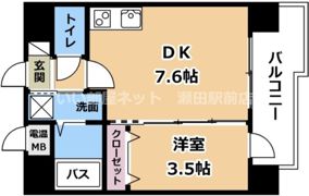 JCOURT石山駅前の間取り画像