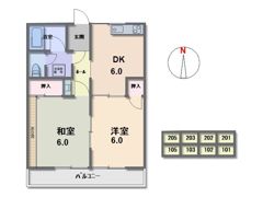 田沼コーポの間取り画像