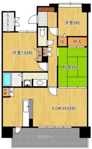 グランドパレスロイヤルコート大手町 510号室の間取り画像