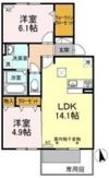 グレースタウン江南 Hの間取り画像