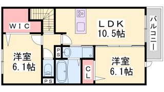 クローバー富士2号館の間取り画像
