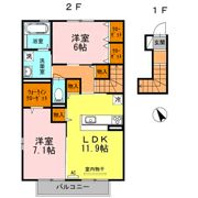 アヴニール優 B棟の間取り画像