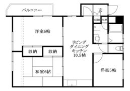 越智ハイツの間取り画像
