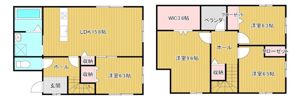 上冨居2丁目戸建の間取り画像
