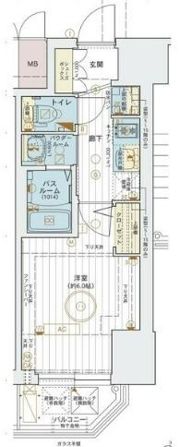 エステムコート新神戸2駅前山手の間取り画像