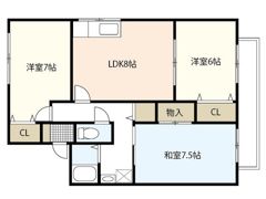 ハピネスAの間取り画像