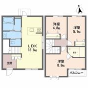 トスカーナガーデン A棟の間取り画像