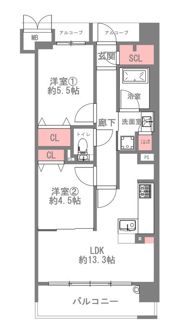 ﾌﾟﾚｻﾝｽ ﾛｼﾞｪ都島本通EASTの間取り画像