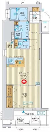 ファーストフィオーレ江坂江の木町パークサイドの間取り画像