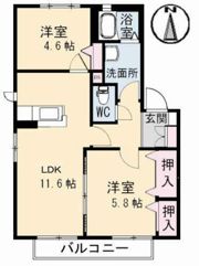 ラ パルテール福泊 Ⅱ棟の間取り画像