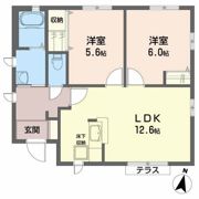 ソレアードKーⅢの間取り画像