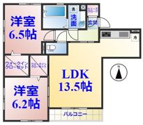 グレイス若草の間取り画像