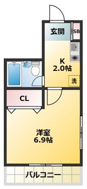 カントーパレスⅡの間取り画像