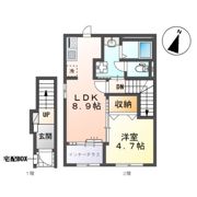 飛龍 高坂（東松山市高坂アパート新築工事）の間取り画像