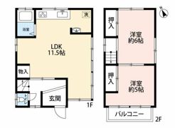 港南区上大岡東戸建の間取り画像