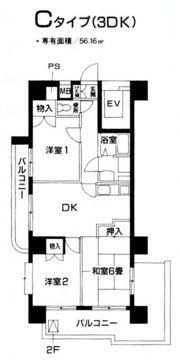 ヒューセット飯田の間取り画像