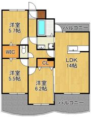 ルート本城学研台の間取り画像