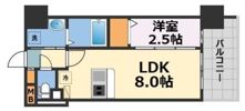 Luxe玉造南の間取り画像