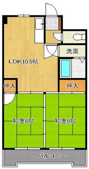 フジエホワイトローザ熊谷707号室の間取り画像
