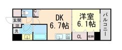プレジール三ノ宮Ⅱの間取り画像