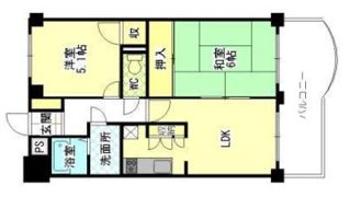 朝日プラザメルクマール眉山東の間取り画像