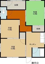 喜多川387-9 貸家の間取り画像