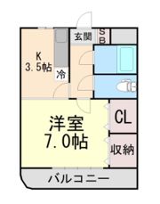 KSハイム南棟の間取り画像