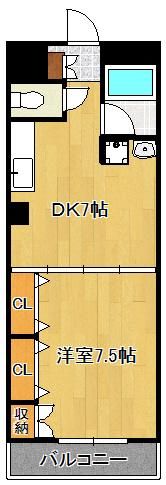 小倉セントラルコーポ 403号室の間取り画像