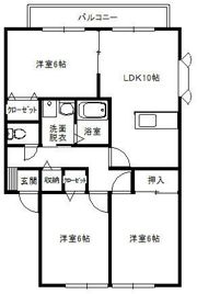 レインボーハイツAの間取り画像