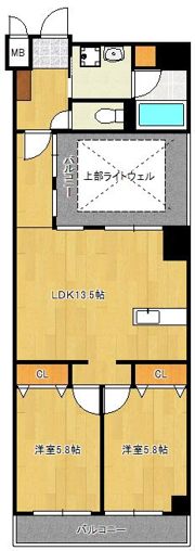 KSK門司港コアプレイスIIの間取り画像