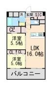 エクセルハイム東灘の間取り画像
