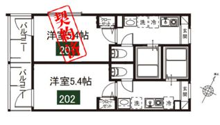 メルディア与野本町ⅡBの間取り画像