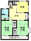 三芳セントラルマンションの間取り画像