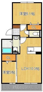 クレール緑の間取り画像