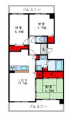 エバーランドシティ新泉北4番館の間取り画像