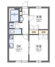 レオパレスはなみずき弐番館の間取り画像