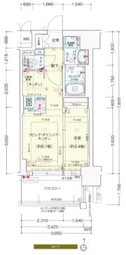 プレサンス新大阪ジェイズの間取り画像