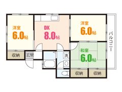 セジュール入江Aの間取り画像
