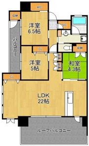 アーティックス清水グランブリッサ 401号室の間取り画像