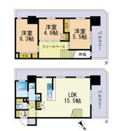 F・PARC GRANDMARK天神の間取り画像
