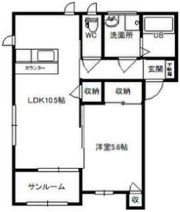 代栄ヒルズ五番街Dの間取り画像