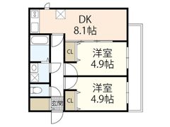 メゾンドルポ吉見園の間取り画像