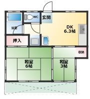 平松貸家（藤﨑様）の間取り画像